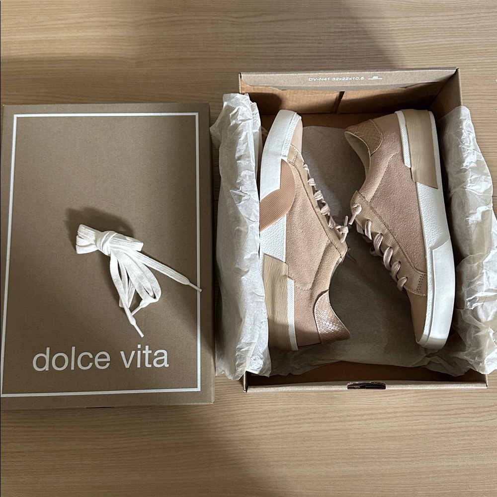 Dolce Vita Zina Dune Multi Suede Sneakers 6.5 - Picture 14 of 15